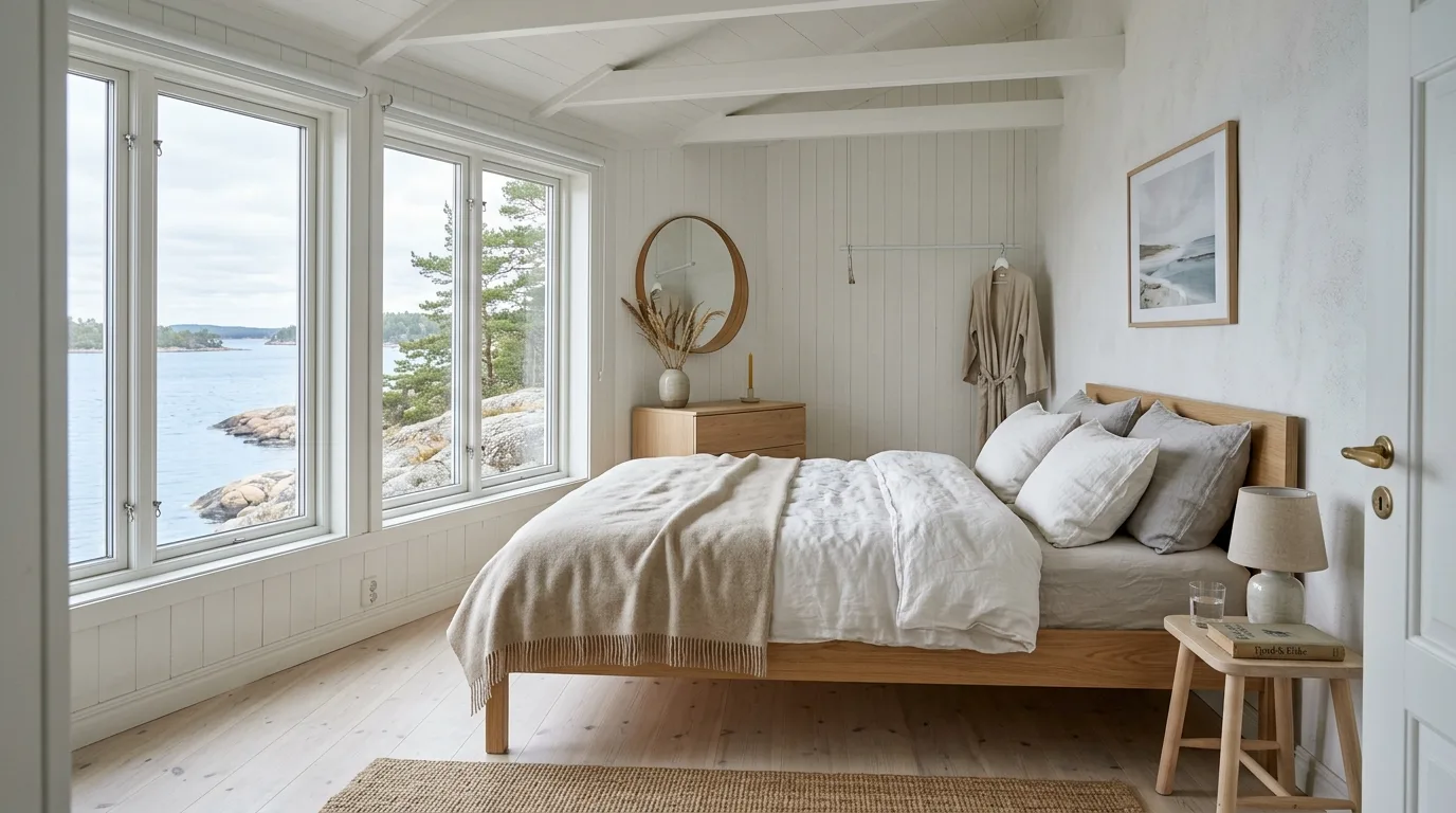 Keep nightstands lightly styled so the room stays restful inspiration for a coastal bedroom.